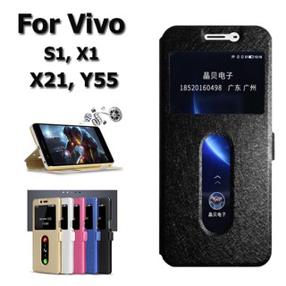 Rinasa เคส Vivo x1 / Vivo x21 / Vivo S1 / Vivo Y55 / Y55A PC Sleeve Series แบบเปิดปิด มีเข็มขัดด้านข้าง ด้านใน PC