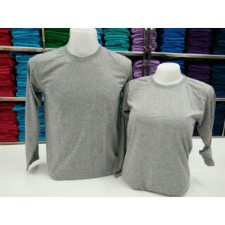 เสื้อแขนยาวcotton100% สีเทา