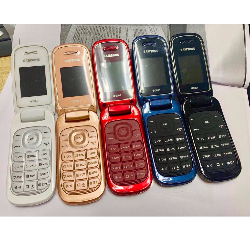 โทรศัพท์มือถือซัมซุง SAMSUNG GT-E1272  ใหม่ (สีทอง) มือถือฝาพับ ใช้ได้ 2 ซิม ทุกเครื่อข่าย AIS TRUE DTAC MY 3G/4G ปุ่มกด