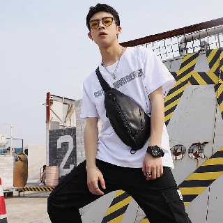 กระเป๋าคาดอก CB012 Black หนังPu เนื้อนิ่มครับ งานสวยเหมือนรูป!!👍