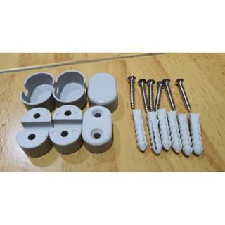 ชุดน็อต ไว้แขวนพวกชั้นวางของที่เป็นลวด ที่มีความหนาสูงสุด 7mm.รับน้ำหนักได้เยอะ เพราะตัวน็อตยาว ตัวพลาสติกครอบแข็งแรง