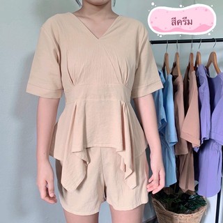 ชุดเซ็ตผ้า cotton ลินิน ขนาด Free Size