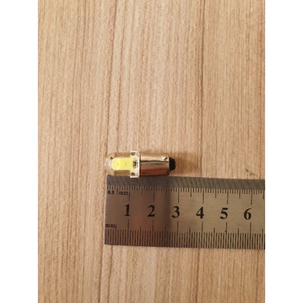 2หลอดLedBA9Sไฟหรี่ขั้วบิด เขี้ยวเล็กรุ่น2COBซิลิกาเจล 12Vแสงขาว สำหรับรถยนต์ - รูปที่ 3