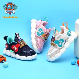 PAW Patrol รองเท้าเด็กฤดูใบไม้ผลิและฤดูร้อนรูปแบบใหม่ของเด็กกีฬารองเท้าตาข่ายตาข่ายผ้าระบายอากาศเด็กรองเท้าพื้นนุ่ม