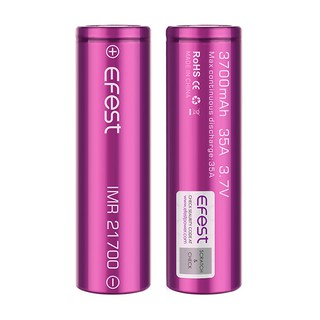 (2ก้อน)ถ่านชาร์จEfest IMR 21700 3700mAh 35A 3.7V ถ่านชาร์จคุณภาพสูง รับประกัน 3 ปีจากผู้ผลิต