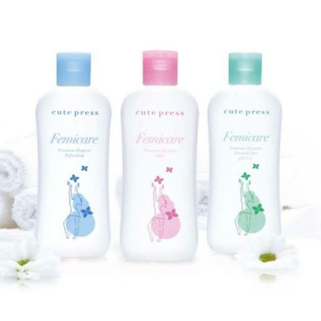 น้ำยาอนามัย จุดซ่อนเร้น คิวท์เพรส CUTE PRESS FEMICARE FEMININE HYGIENT100 ML.ผลิตใหม่