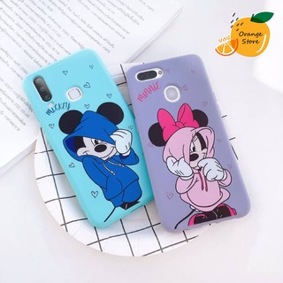 (พร้อมส่ง) เคส Oppo กำมะหยี่มิกกี้มินนี่ A37-A31-A3s-A7/A5s/F9/A12-A53-A59-A83-A93-Reno3pro-Reno4-Reno2F-A92-Realme5