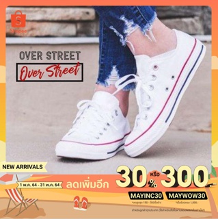 [เหลือ112.-ใช้ MAYINC30] SNEAKER  รองเท้าผ้าใบผู้หญฺิง 2สี ( ดำ,ขาวแดง ) ทรงฮิตตลอดกาล ง่ายๆกับทุกโอกาสแฟชั่น