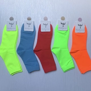ถุงเท้าสีนีออน สีสะท้อนแสง สีสันสดใส（CYI）
