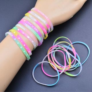 สร้อยข้อมือซิลิโคนแฟชั่น แบบเรืองแสง