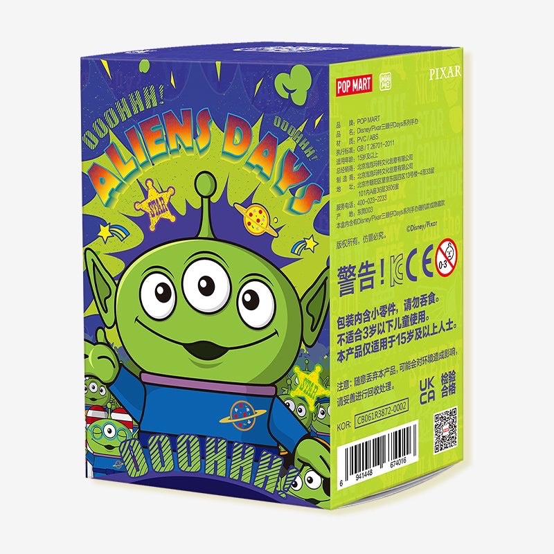 **แบบสุ่มเลือกไม่ได้**FIGURE PIXAR Aliens Days Series GREENMAN DISNEY Pop mart ของแท้