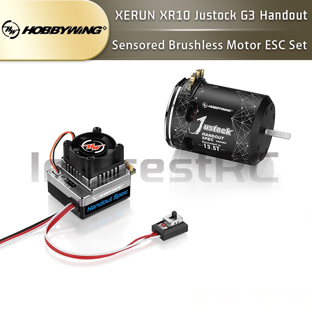 Hobbywing XERUN XR10 Justock G3 Handout มอเตอร์เซนเซอร์ ESC ไร้แปรงถ่าน 60A 13.5T 17.5T 21.5T สําหรับรถแข่งบังคับ 1/10