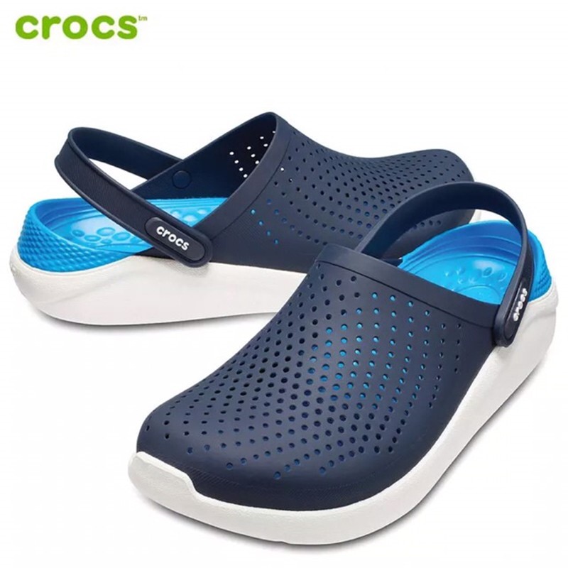 Crocs LiteRide Clog แท้ หิ้วนอก ถูกกว่า Crocs ของแท้ 100% ป้ายห้อย Crocband Cobblestone Walnut Unisex Clog