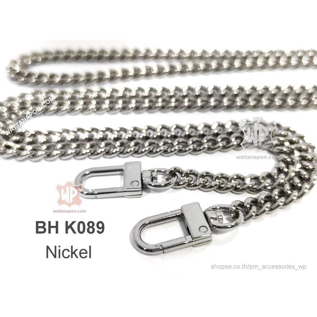 BH K089 สายกระเป๋าโซ่พร้อมตะขอ ยาว 60ซม.,110ซม.,120ซม.,130ซม Metal Chain Crossbody/Shoulder/Handle Strap Replacement ราคา ถูกที่สุด ดีลบีเคเค แกลเลอรีภาพที่ 8