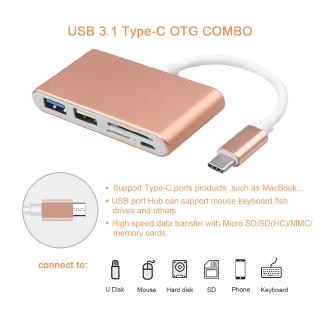 5 in 1 type c to usb sd micro us การ์ดรีดเดอร์ hub otg อะแดปเตอร์แยก