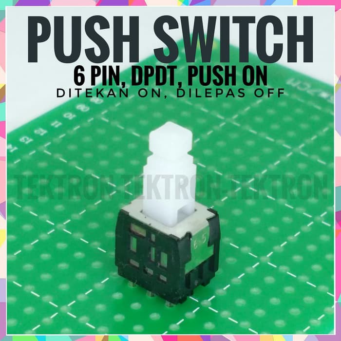Push Switch 6pin DPDT push on 6p 6 pin p momentary mixer power auduino