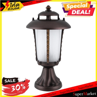 💥โปรสุดพิเศษ!!!💥 ไฟหัวเสา 977F CARINI อะลูมิเนียม/แก้ว คลาสสิก สี COFFEE ไฟหัวเสา OUTDOOR POST LIGHT MOUNT CARINI 977F A