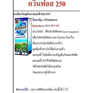 ☠ 500ml ควินฟอส 250 ควินคลอแรก กำจัดวัชพืช ฆ่าหญ้าในนาข้าว กำจัดวัชพืชใบแคบ