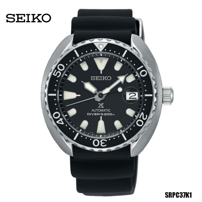 SEIKO PROSPEX MINI-TURTLES นาฬิกาข้อมือผู้ชาย สายยางเรสิ้น รุ่น SRPC37K SRPC37K1
