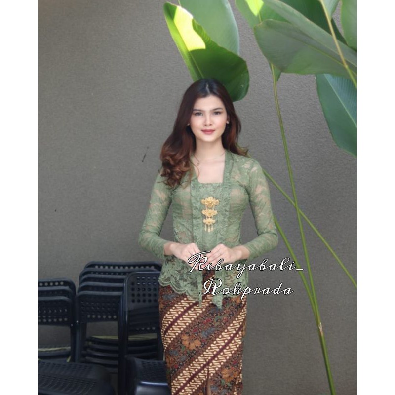 TOP KEBAYA KUTUBARU BED KLIM SOFIA LACE LONG SLEEVES