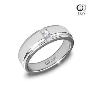 Zilvy - แหวนชายเพชรน้ำร้อย 0.05 กะรัต (BR188)