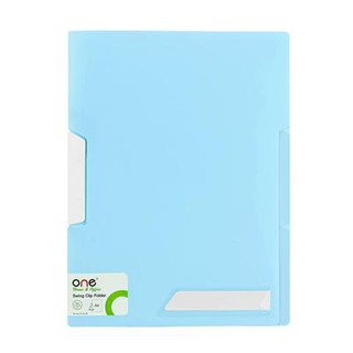 แฟ้มหนีบเอกสาร A4 สีฟ้า ONE CF1139/A4 Blue Document File ONE CF1139