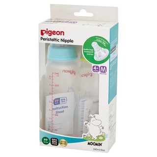 Pigeon พีเจ้น ขวดนม RPP ลายมูมิน จุกมินิ M [8oz/240ml] [แพ็ค 2 ขวด] (8851973061848)