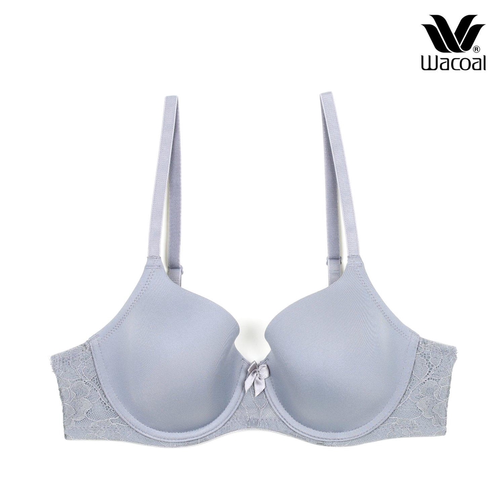 Wacoal Basic Bra รุ่น WB9895 สีเทา (GY) เต้าseamless มีโครง side fit ช่วยโอบเนื้อเต้าทรงด้านข้าง วาโ
