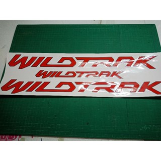 Goong Sticker **WILDTRAK**สติ๊กเกอร์สะท้อนแสง ขอบดำด้าน สำหรับติดทดแทนของเดิม/ติดตกแต่งเพื่อความสวยงาม ฟอร์ดเรนเจอร์