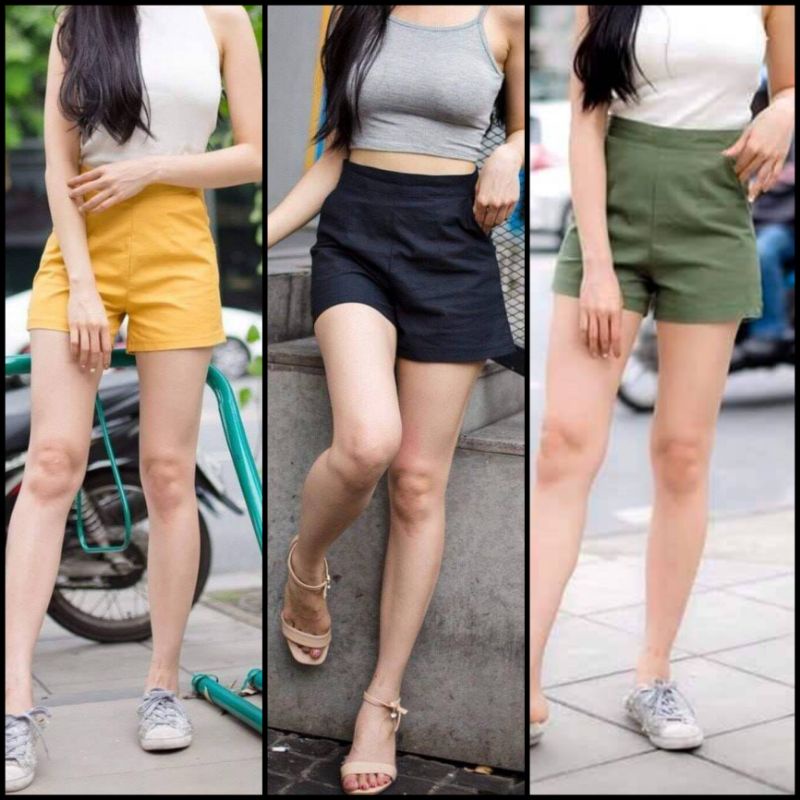 กางเกงขาสั้น ผ้าลินินสแปน​เด็กซ์​ ไซส์ 34-36