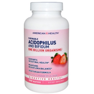 🍓American health Acidophilus and bifidum chewable 100 wafers