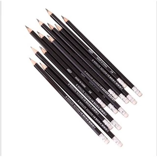 🔥สินค้าเกรดA🔥✏️ดินสอไม้ 2B ด้ามดำ✔️พร้อมส่ง เครื่องเขียน ดินสอไม้สองบี ดินสอทำข้อสอบ