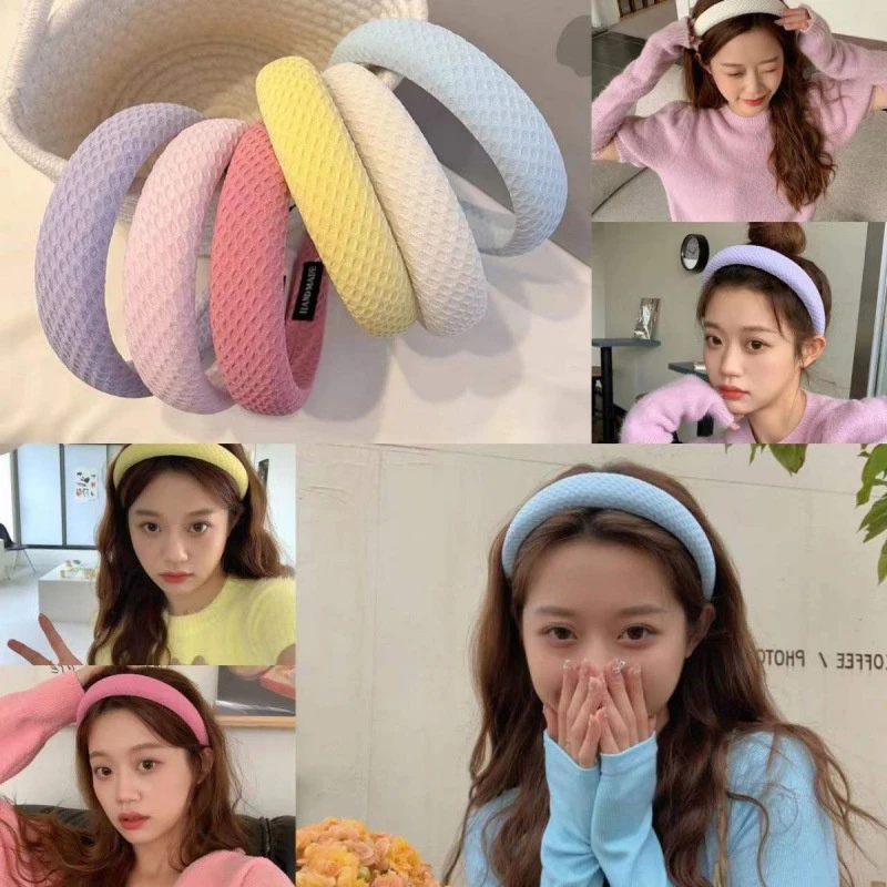 (A-267) ที่คาดผมงานวินเทจ ปั้มลายตาราง เสริมโฟม ที่คาดผมสีสันสดใส แฟชั่น ที่คาดหัว เครื่องประดับผม ส่งเร็ว🚚 (เลือกสีได้)