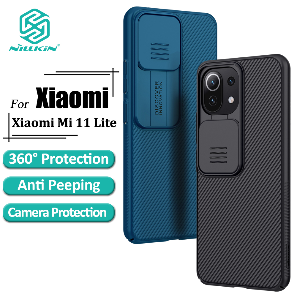 Nillkin Camshield เคสโทรศัพท์มือถือ แบบ PC แข็ง สไตล์หรูหรา พร้อมแถบสไลด์ป้องกันกล้อง กันกระแทก สำหรับ Xiaomi Mi 11 Lite 4G 5G