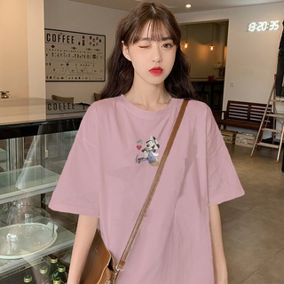 Mao shop เสื้อยืดแฟชั่นผู้หญิงลายทางแขนสั้นคอกลม เนื้อผ้าดีใส่สบาย! New Fashion womens HAN SY SOCIETY