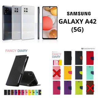 Samsung Galaxy A42 MERCURY GOOSPERY Fancy Diary Case เคสฝาพับ หนังผ้า งานเกาหลี  (ของแท้ 100%)