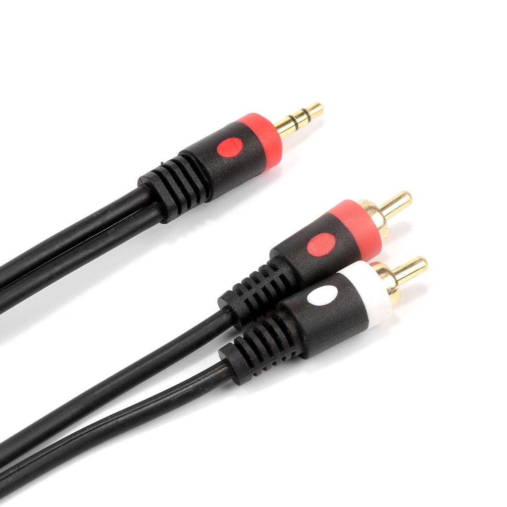 【1.5m/3m/5m/10m】3.5mm to 2 RCA audio cable, for phone, headphone, speaker black 3.5mm Jack stereo to 2 RCA Male Aux Audio Cable Wire