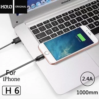 สายชาร์จ HOLO KingKong Fast Charge รุ่น H6 สำหรับสายสปริง แข็งแรง ทนทาน ใช้สำหรับiphone/type-c/micro