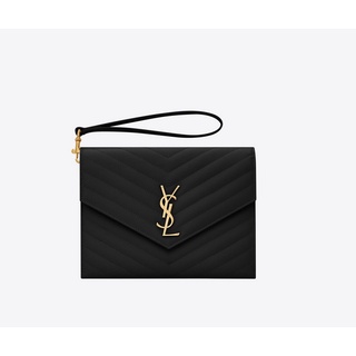 (พร้อมส่ง) New!  YSL Pouch Monogram Clutch bag Fullset with rec. ของแท้ 💯