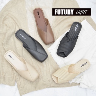 ราคายางทั้งชิ้น ✨ 🌈 FUTURY Light ® รองเท้าแตะยางเปิดส้นแตะผู้หญิง แบบสวม 1808/2003/522