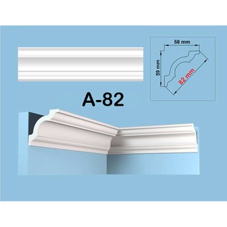 บัวโฟมฝ้าเพดาน  CROWN MOLDING/CORNICE A-82/45 (90m/ BOX) POLYSTYRENE FOAM