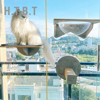 H.T.B.T ชั้นวางของ แบบตัวดูดสุญญากาศ กันลื่น ขนาดใหญ่ สําหรับแมวปีนเขา