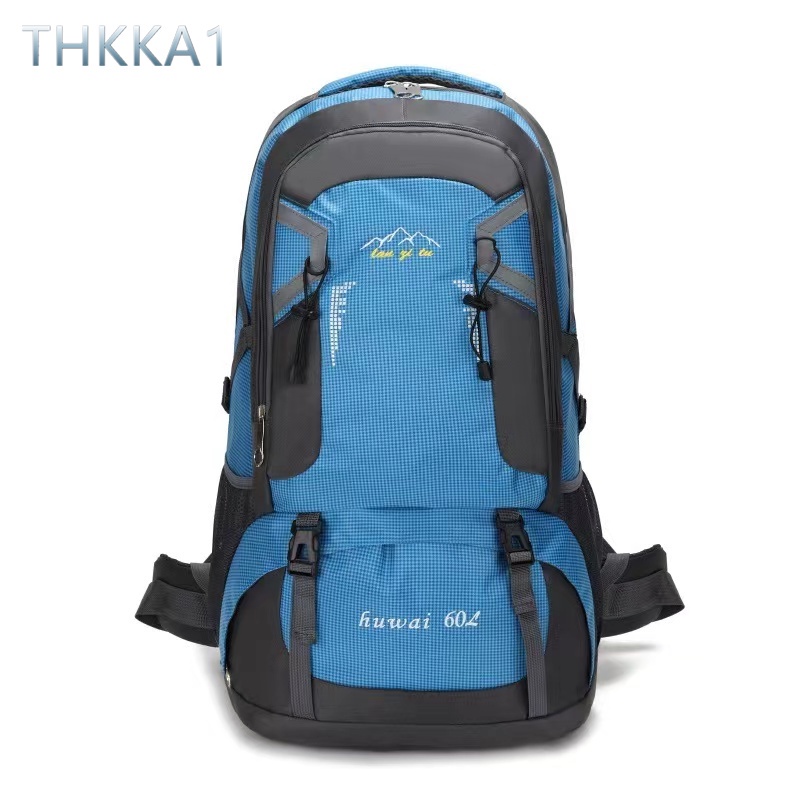 THKK--60L กระเป๋าใส่อุปกรณ์ปีนเขากลางแจ้งความจุขนาดใหญ่ เหมาะสำหรับการเดินทางทุกประเภท กันน้ำและทนต่อการสึกหรอ มี 6 สีให