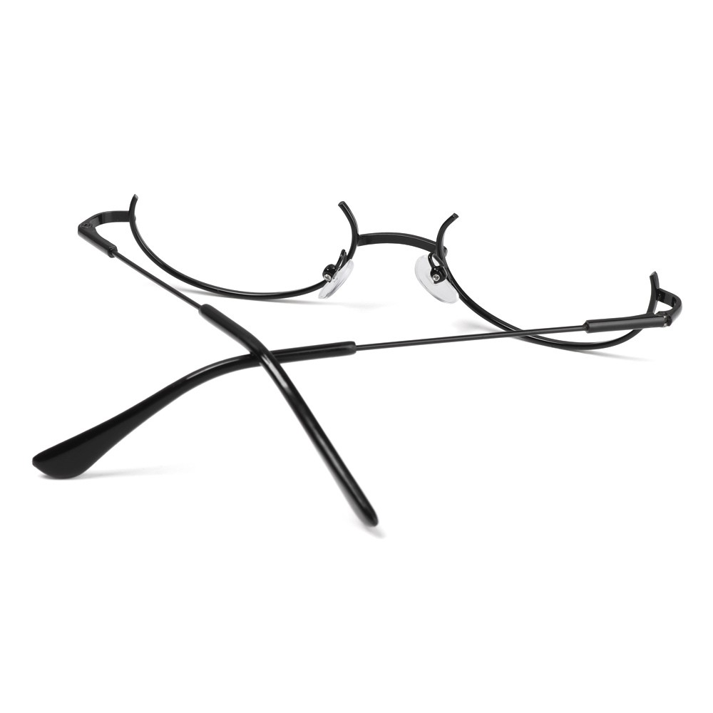 Cactu แว่นตาคอสเพลย์ สายตาสั้น ครึ่งกรอบ โลหะ ไม่มีเลนส์ หลากสีสัน แฟชั่น สําหรับถ่ายภาพ ทุกเพศ ทุกวัย - รูปที่ 3