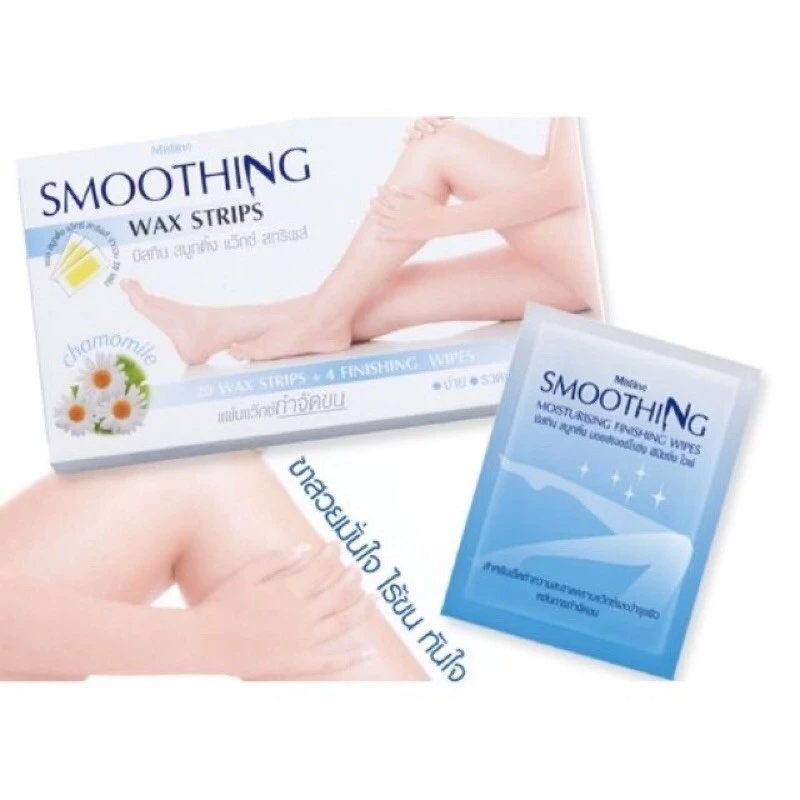 ของแท้‼️ใหม่ค่ะ หมดอายุปี 2029สมูทติ้ง แว๊กซ์ สทริพส์ แผ่นแว๊กซ์กำจัดขนขนาด20แผ่นใช้ง่าย
