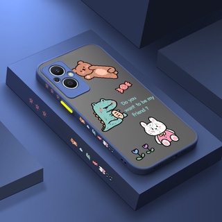 Oppo A96 Reno 7Z Reno7 z เคส บาง ฝ้า แข็ง น้ํามัน มอนสเตอร์ เคสแบบเต็ม กันกระแทก เคสป้องกัน