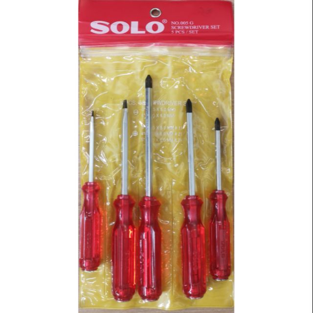 J-SHOP88​ ไขควง​ 5ตัว/ชุด​ SOLO