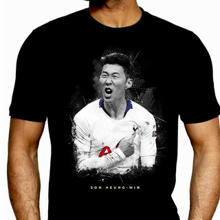 เสื้อยืดสีขาวเสื้อยืดคอกลม ผ้าฝ้าย พิมพ์ลาย Son Heung-Min Tottenham Hotspur สําหรับผู้ชาย และผู้หญิงS-4XL