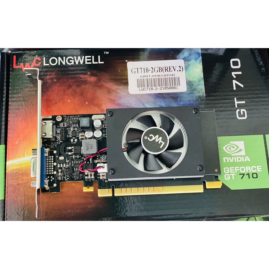การ์ดจอ VGA LONGWELL GEFORCE GT 710 - 2GB DDR3 REV.2.0