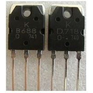 1 คู่ B688 D718 2SB688 2SD718 ทรานซิสเตอร์ PNP NPN 120V 8A TO-3P